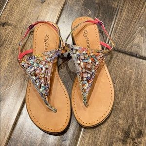 Zigi Soho Multicolor Beaded Sandals